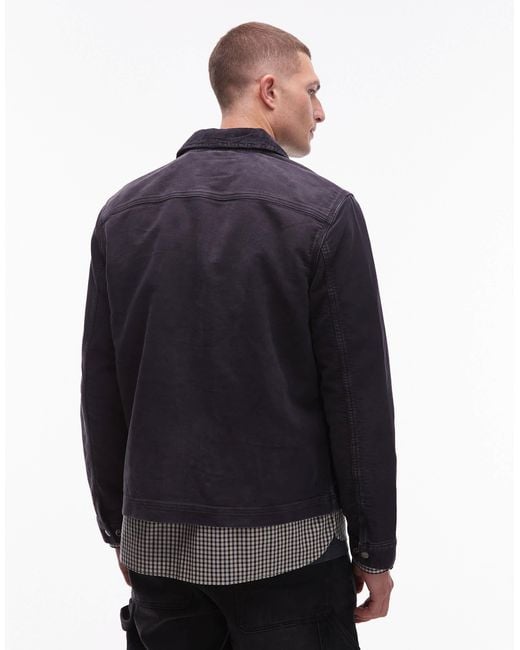AllSaints – rothwell – jacke aus canvas in Blue für Herren