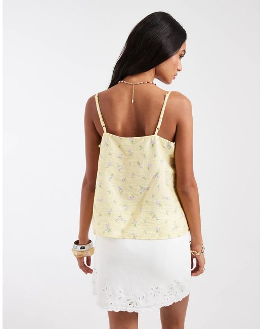 Pieces Natural Tie Front Cami Top