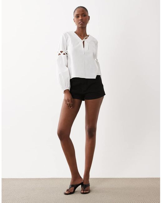 Calvin Klein White Denim Hot Pants