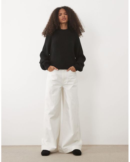 Threadbare Black – hochgeschlossener pullover