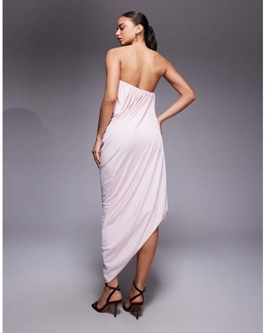 Mango Blue Featuring Kaia Gerber Bandeau Maxi Dress