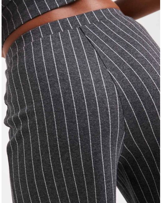 Miss Selfridge Blue Wide Leg Pinstripe Trouser Co-Ord