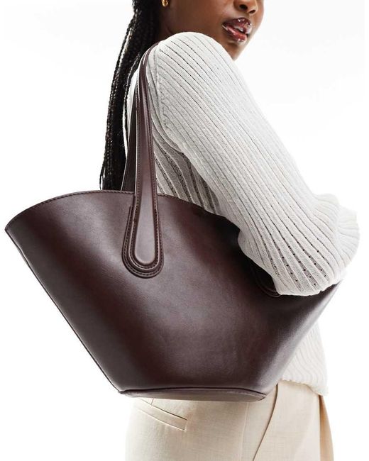 Mango Brown Long Strap Shoulder Bag