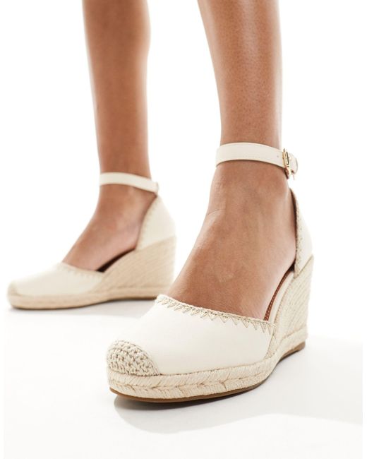 Espadrilles à semelles compensées - crème River Island en coloris Natural