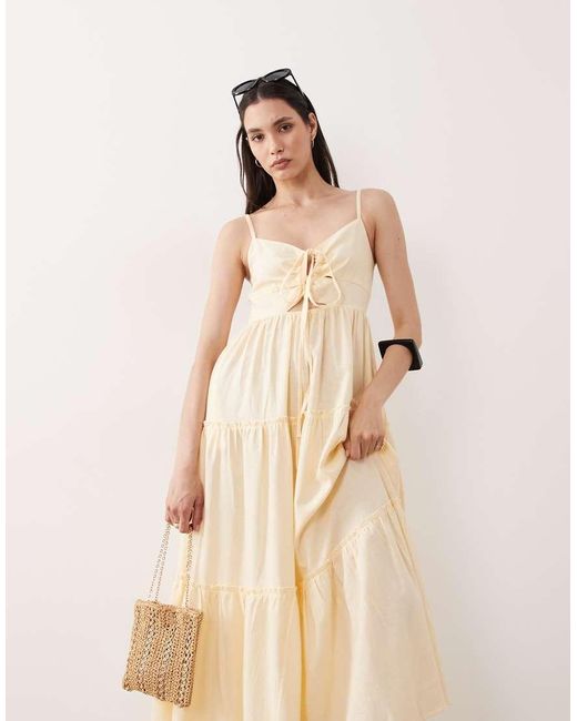 esmé studios Natural Tiered Maxi Beach Dress