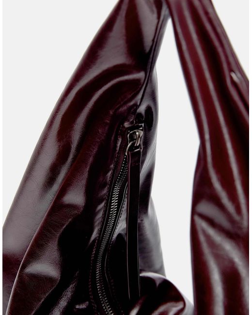 Cabas effet froissé - bordeaux Pull&Bear en coloris Purple
