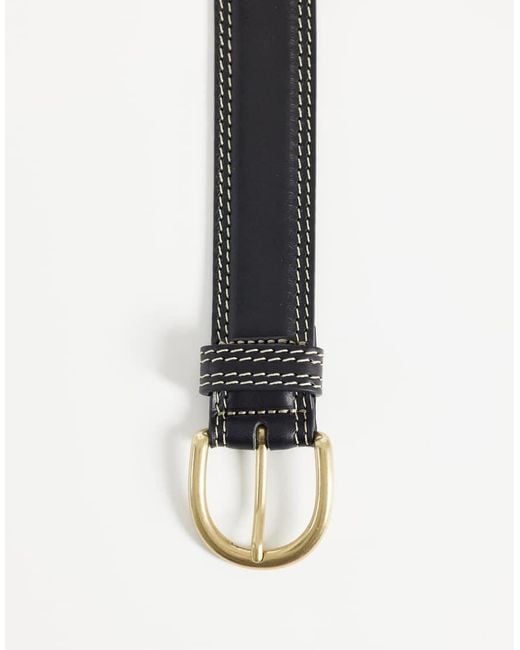 Levi's Blue Olivia Classic Feather Edge Ather Belt
