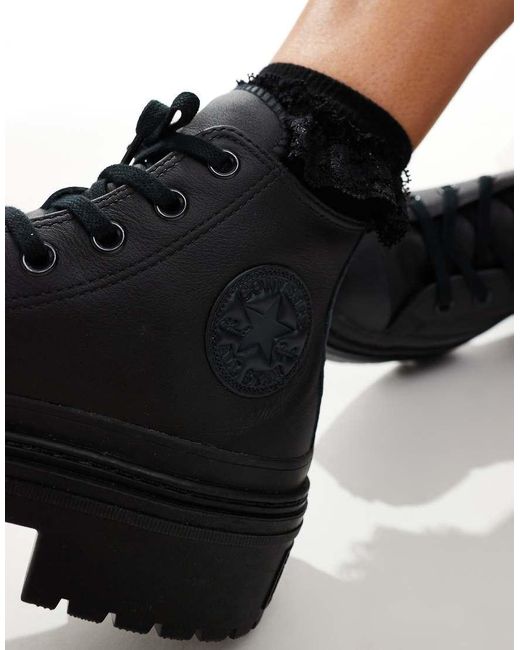 Zapatillas De Deporte Triple Con Tacón Chuck Taylor All Star Lugged Hi De Converse de color Black