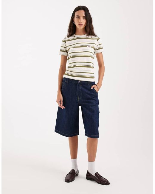 Dickies White Glade Spring Striped Baby Tee