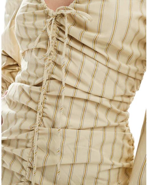 Glamorous Natural Shirred Mini-Skirt