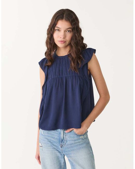 Stradivarius Soepelvallende Blouse in het Blue