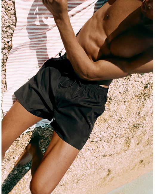 Pull&Bear – e badeshorts in Green für Herren