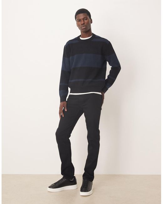 SELECTED – strickpullover aus 100% baumwolle in Blue für Herren