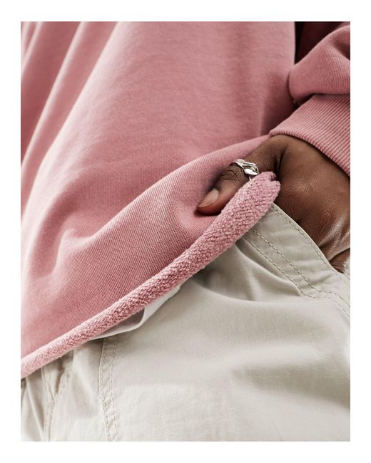 ASOS Pink Unisex Oversized Sweatshirt