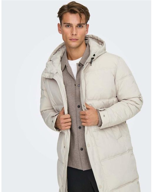 Only & Sons White Coat for men
