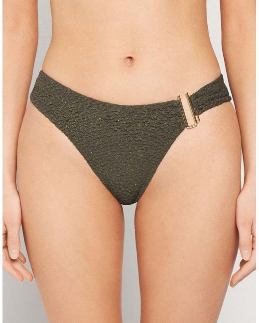 Tezenis Black Crinkle Dune Brazilian Bikini Bottoms