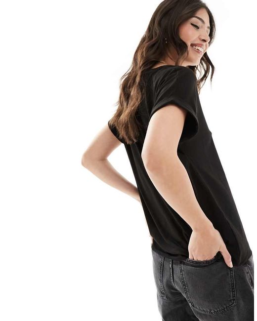 ONLY Blue Soft Round Neck T-shirt