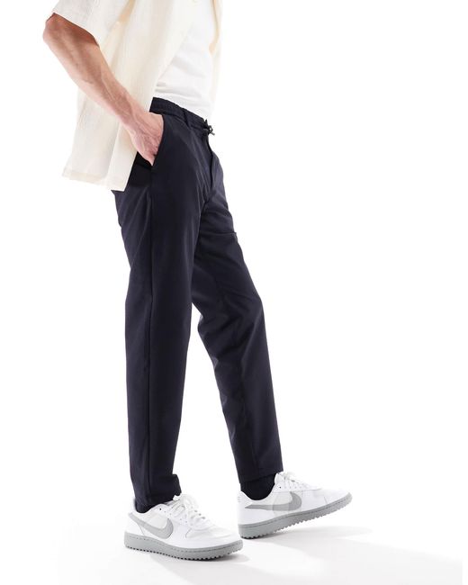 Boss – strukturierte, schmal zulaufende chinohose in Gray für Herren