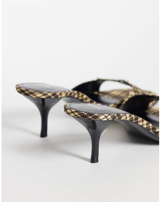 Mango Multicolor Heeled Mule With Buckle Detail