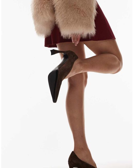Jeffrey Campbell Brown Heeled Pointed Court Shoes