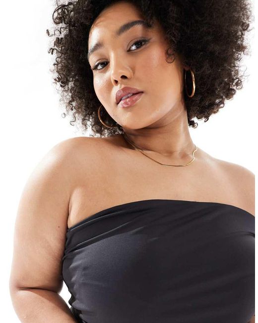 Top Con Escote Palabra De Honor De ONLY de color Black