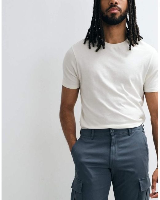Jack & Jones Blue Straight Cargo Trousers for men