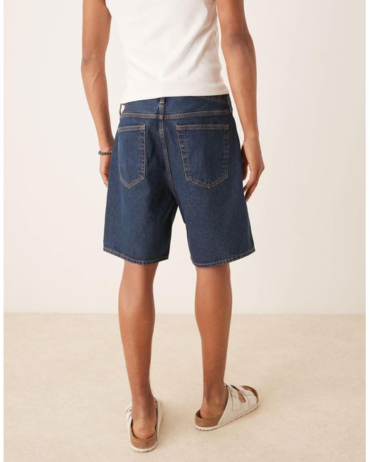 Short ample en jean - indigo Abercrombie & Fitch pour homme en coloris Blue