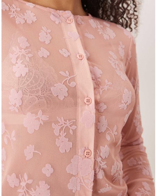 ASOS Pink – knapp geschnittene strickjacke