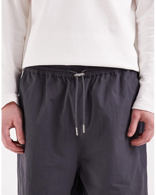 ASOS White Mid Length Elasticated Jorts for men