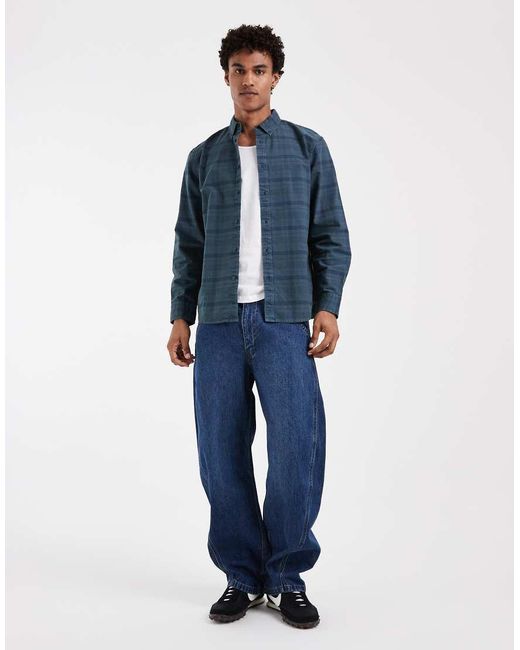 Levi's Blue Authentic Button Down Checked Shirt for men