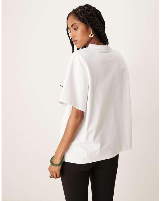 ASOS White Heavyweight Cotton With Grown On Neck And Shoulder Pad Detail