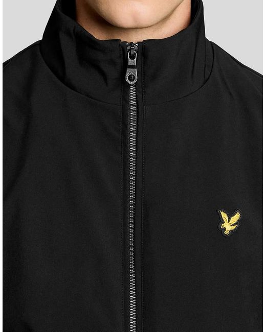 Lyle & Scott Black Mid Jackets Mesh Back Softshell Funnel Neck Jacket for men