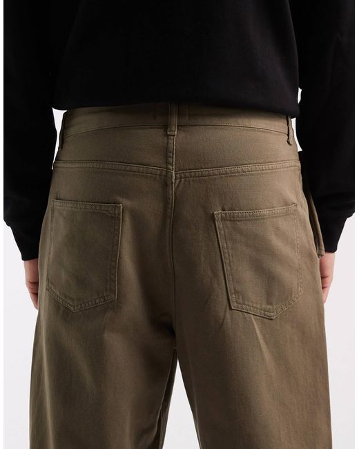 Pantalon fuselé décontracté à poches fantaisie - kaki ASOS pour homme en coloris Black