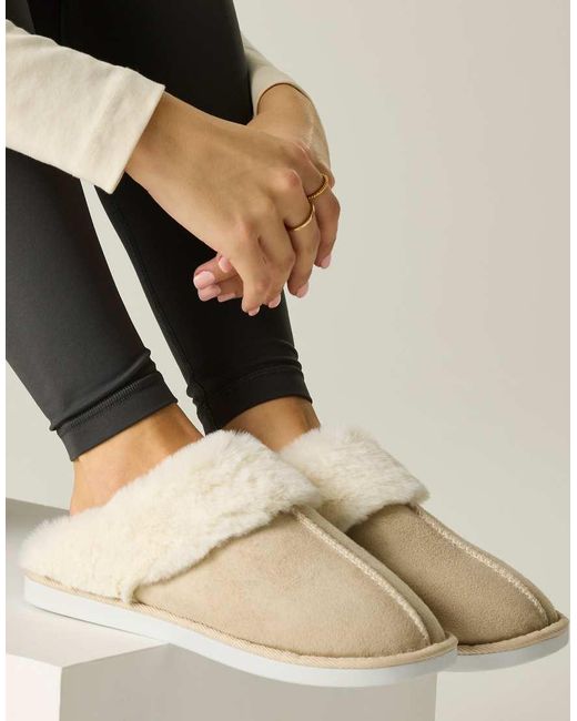 Regatta Black Tulsy Cosy Faux-Fur Lined Slipper