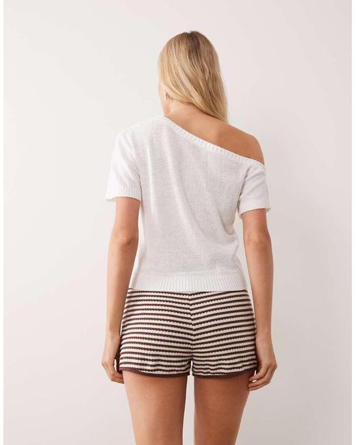 Mango Brown Teen Asymmetric T-shirt