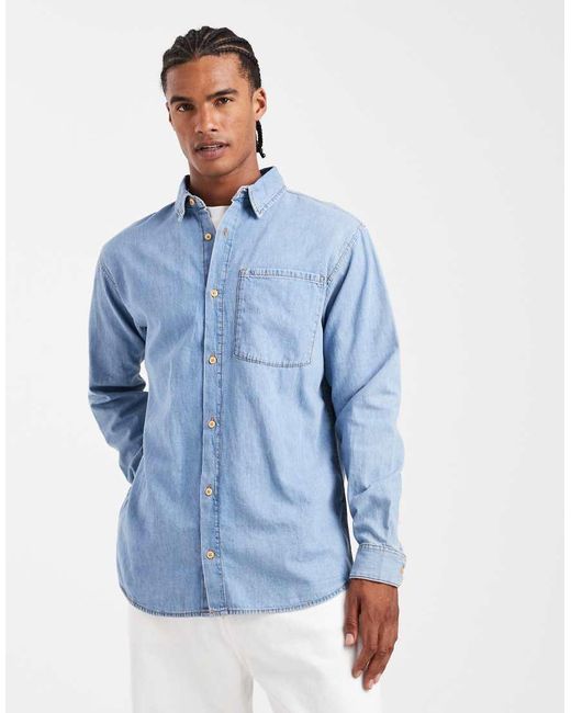 Camisa Vaquera De Jack & Jones de hombre de color Blue