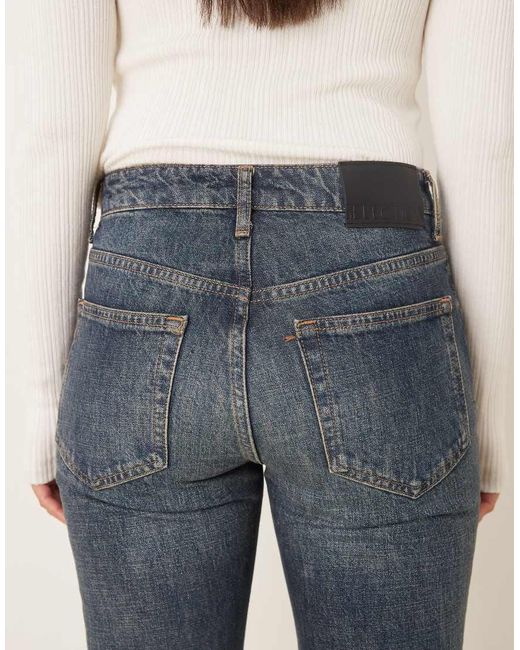 Mango Blue Luna 100% Cotton Slim Flared Jean
