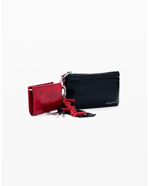 Desigual Red Small Charm Wallet