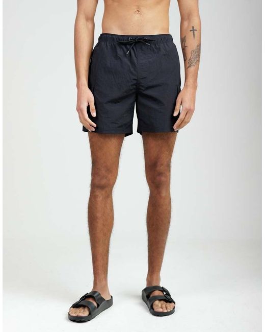 French Connection Blue 2 Pack Cargo-Style Swim Shorts for men