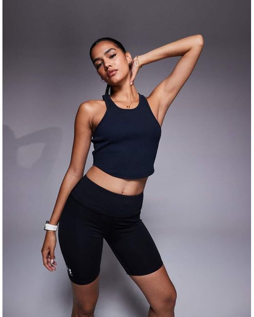 Under Armour Blue Rival Ribbed Tank Top