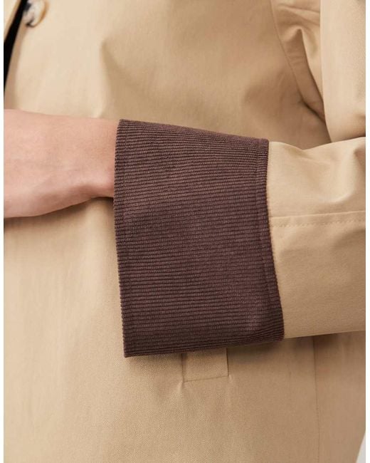 Vila Natural Cord Trim Barn Jacket
