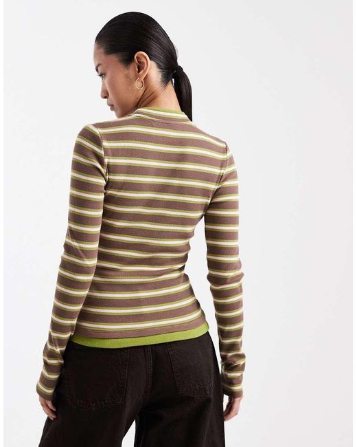 ASOS Multicolor Double Layer Long Sleeve Top
