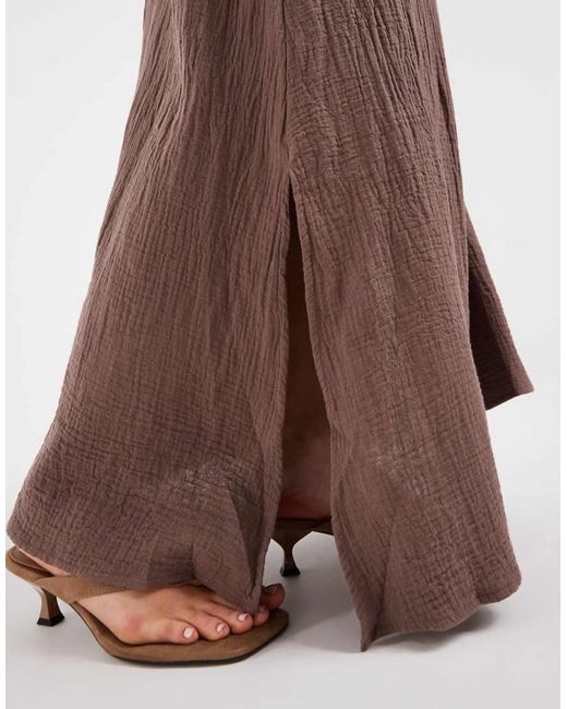 Gonna Lunga di Pieces in Brown