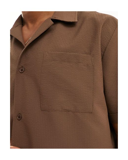 We Are We Wear Brown William Beach Shirt for men