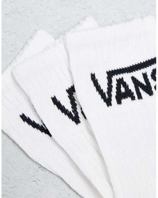 Classic - confezione da 3 paia di calzini bianchi di Vans in White