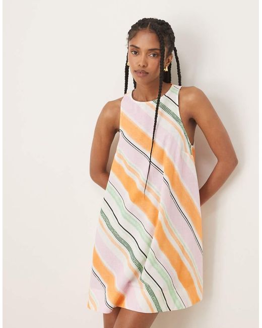 ASOS Multicolor A Line Racer Mini Dress