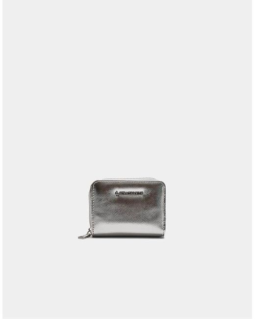 Stradivarius White Shimmery Rectangular Purse