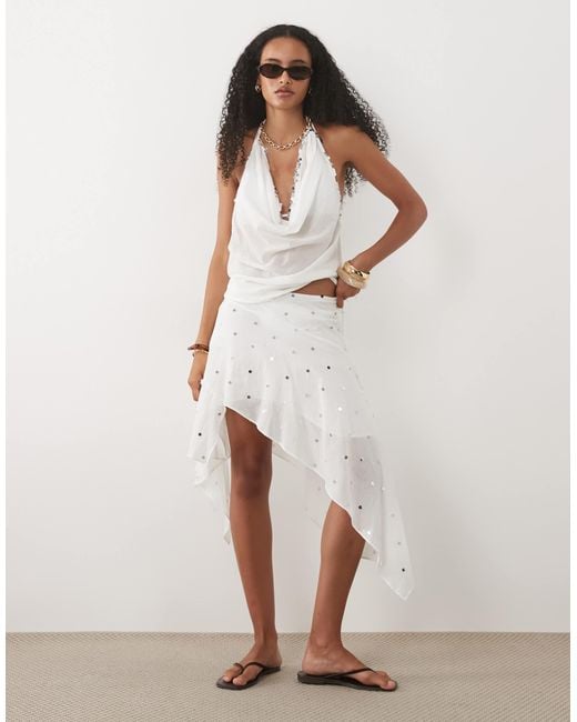 Marea - top Mango en coloris White