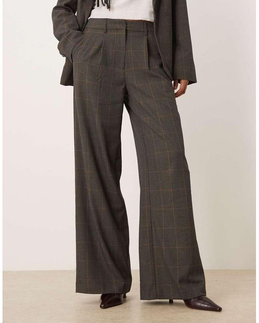 Vila Natural Pleated Wide Leg Tailored Trousers Co-Ord
