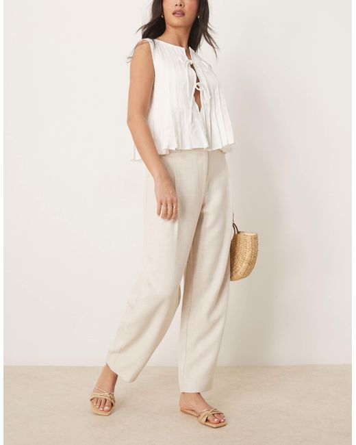 ASOS Natural – elegante barrel-leg-hose